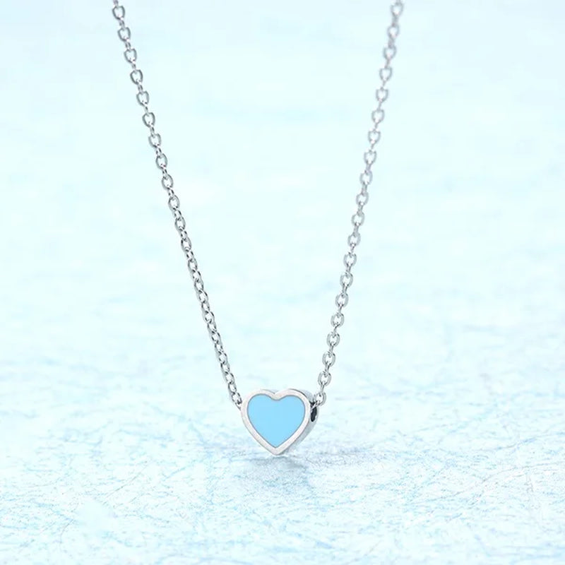 Stainless Steel Chain Choker Heart Best Friends Pendant Necklace Women Chocker Neckless Accessories Jewellery