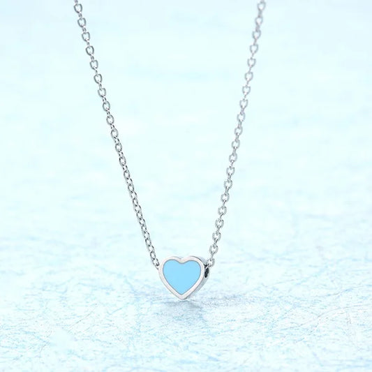 Stainless Steel Chain Choker Heart Best Friends Pendant Necklace Women Chocker Neckless Accessories Jewellery