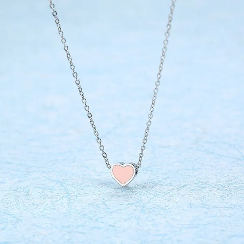 Stainless Steel Chain Choker Heart Best Friends Pendant Necklace Women Chocker Neckless Accessories Jewellery